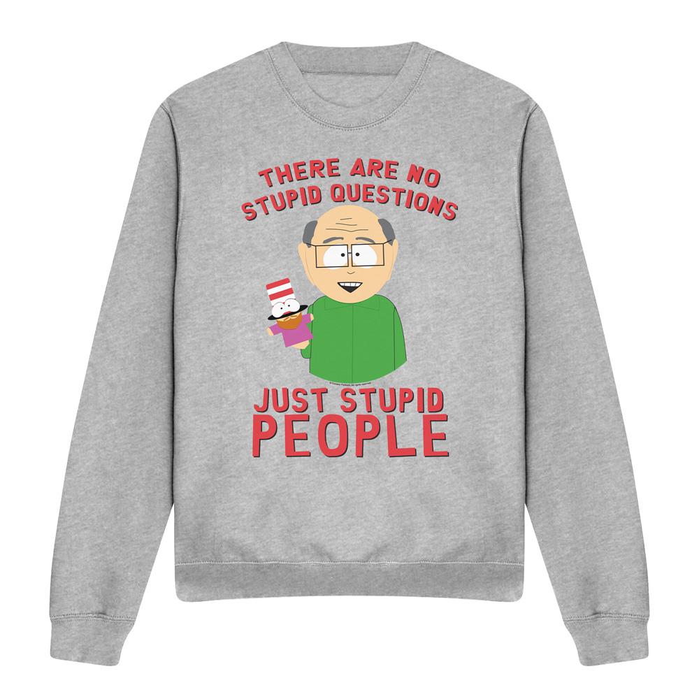 Sport Heather - Front - South Park Unisex Adult No Stupid Questions Sweatshirt
