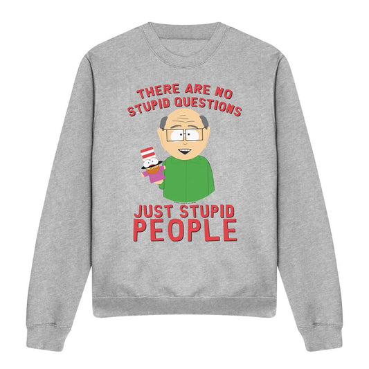 Sport Heather - Front - South Park Unisex Adult No Stupid Questions Sweatshirt