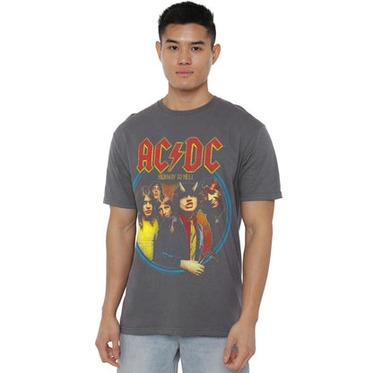 Charcoal - Side - AC-DC Mens Highway To Hell T-Shirt