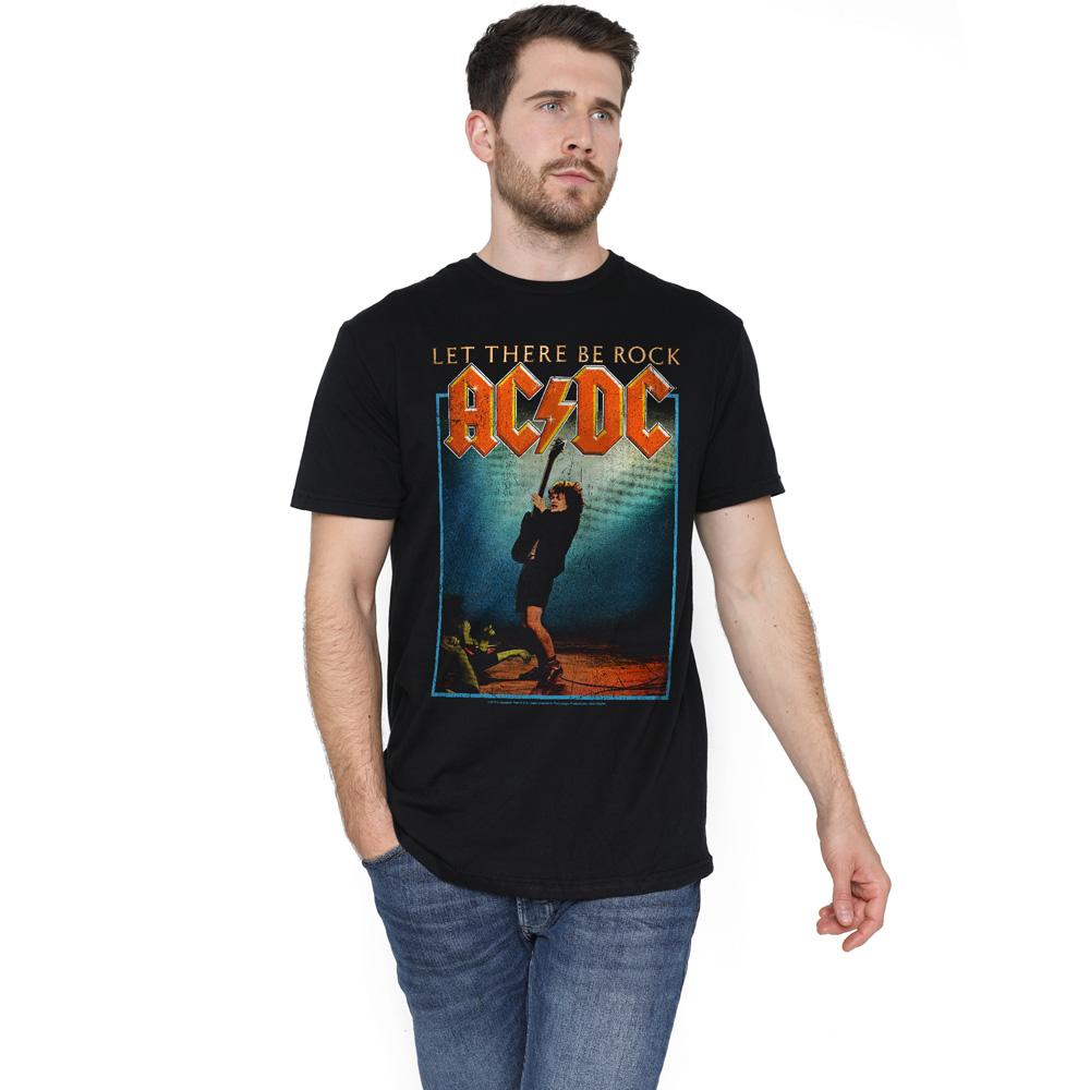 Black - Side - AC-DC Mens Let There Be Rock T-Shirt