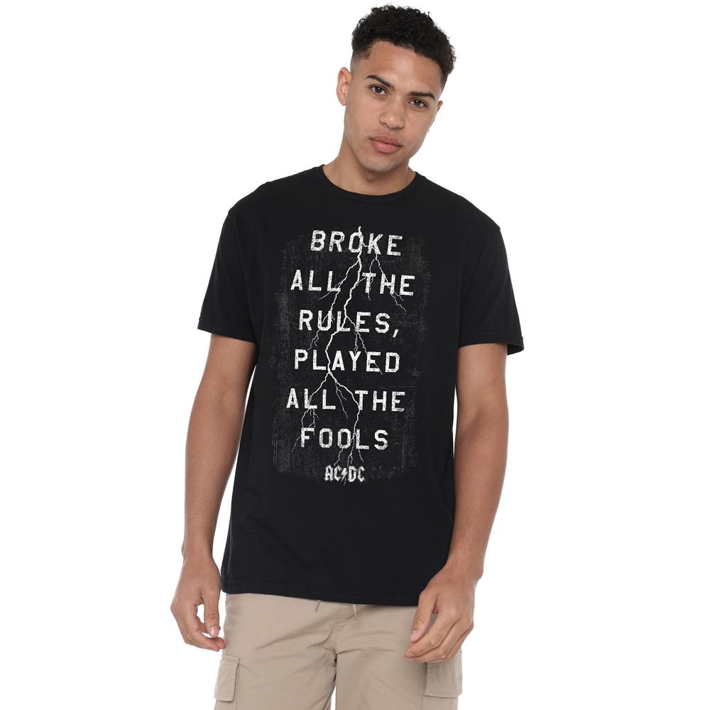 Black - Side - AC-DC Mens Struck T-Shirt