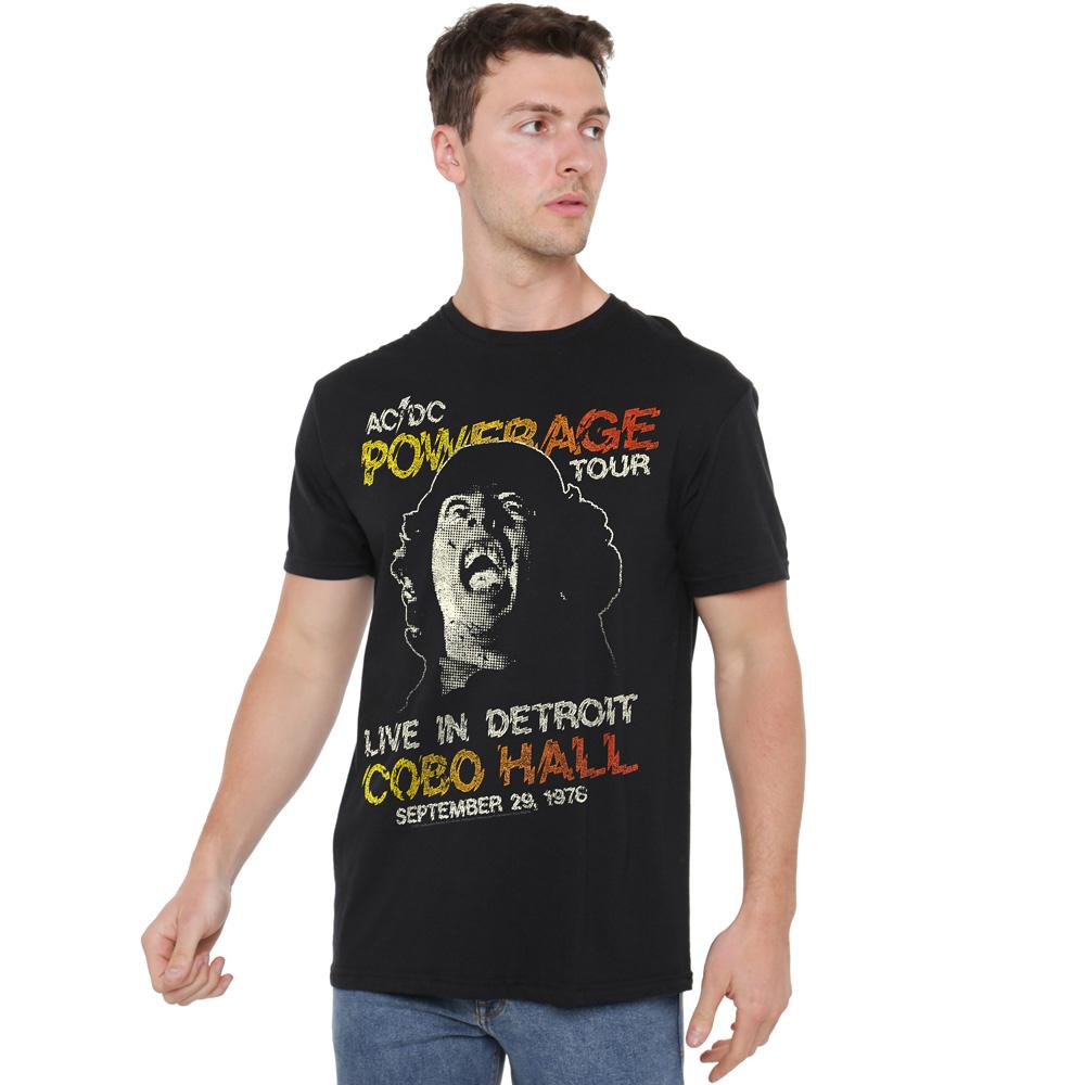 Black - Side - AC-DC Mens Powerage Tour T-Shirt