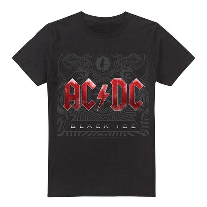 Black - Front - AC-DC Mens Black Ice T-Shirt