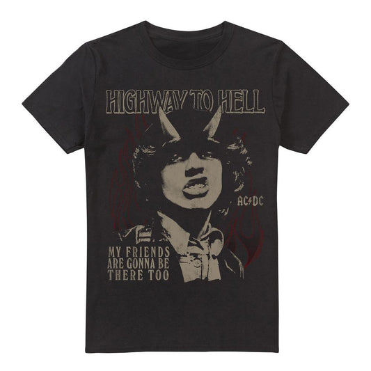 Black - Front - AC-DC Mens My Friends T-Shirt