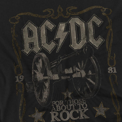 Black - Pack Shot - AC-DC Mens Rock Label T-Shirt