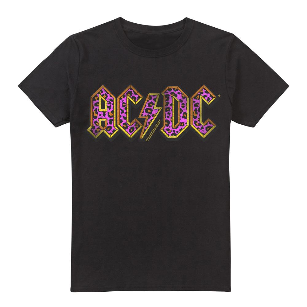 Black - Front - AC-DC Mens Animal Print T-Shirt