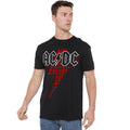 Black - Side - AC-DC Mens Plaid Bolt T-Shirt