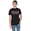 Black - Side - AC-DC Mens Plaid Logo T-Shirt