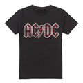 Black - Front - AC-DC Mens Plaid Logo T-Shirt