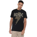 Black - Side - AC-DC Mens Leopard Print Bolt T-Shirt