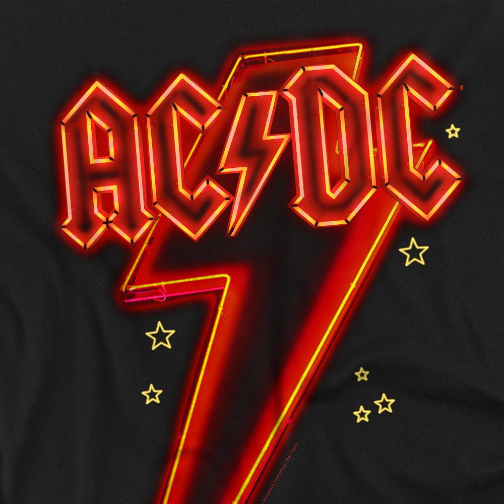 Black - Pack Shot - AC-DC Mens Neon Bolt T-Shirt