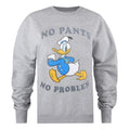 Stone - Front - Disney Womens-Ladies No Pants Donald Duck Crew Neck Sweatshirt