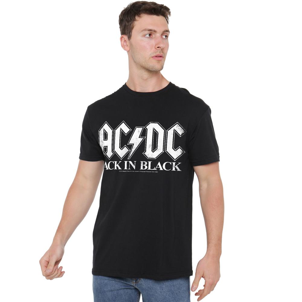 Black - Side - AC-DC Mens Back In Black T-Shirt
