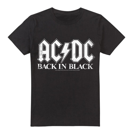 Black - Front - AC-DC Mens Back In Black T-Shirt
