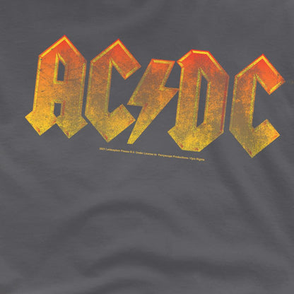 Charcoal - Pack Shot - AC-DC Mens Gradient Logo T-Shirt