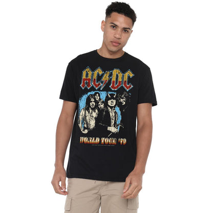 Black - Lifestyle - AC-DC Mens World Tour 79 T-Shirt