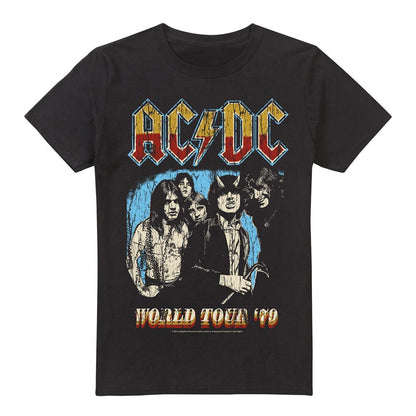 Black - Front - AC-DC Mens World Tour 79 T-Shirt