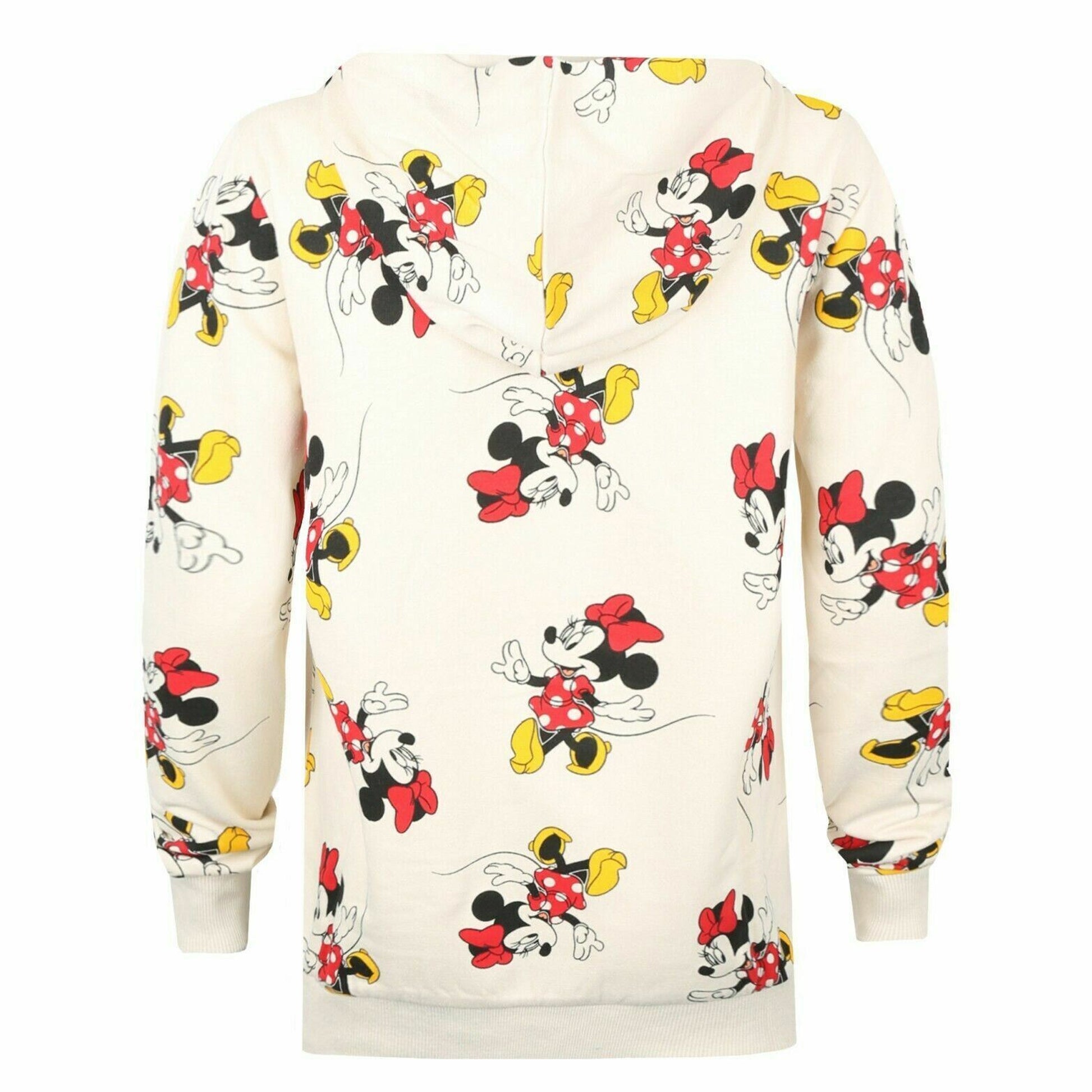 Stone - Back - Disney Womens-Ladies Strides Minnie Mouse All-Over Print Hoodie