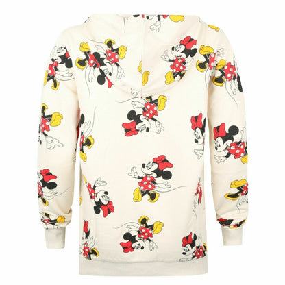 Stone - Back - Disney Womens-Ladies Strides Minnie Mouse All-Over Print Hoodie