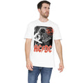 White - Side - AC-DC Mens Stamp Poster T-Shirt