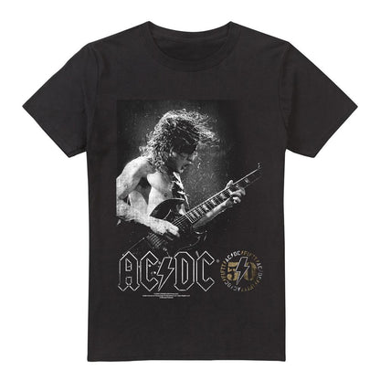 Black - Front - AC-DC Mens Photo Guitar T-Shirt