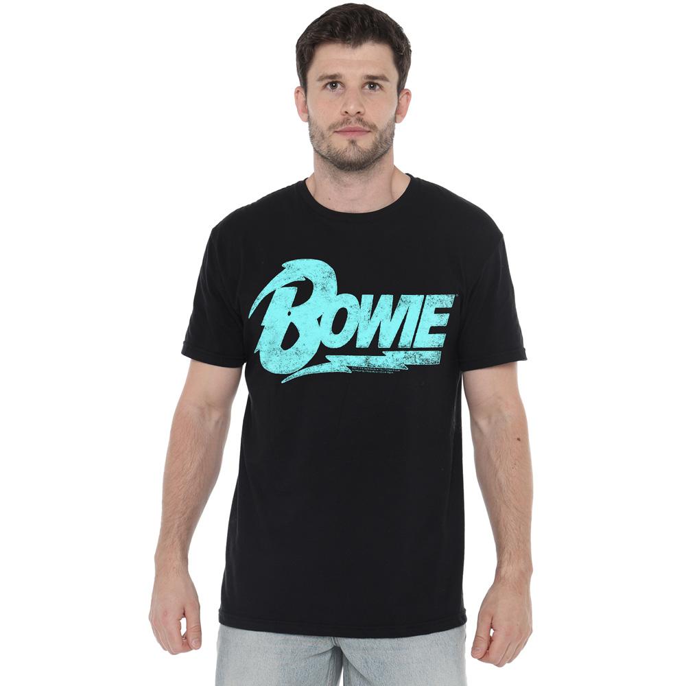 Black - Lifestyle - David Bowie Mens Logo T-Shirt