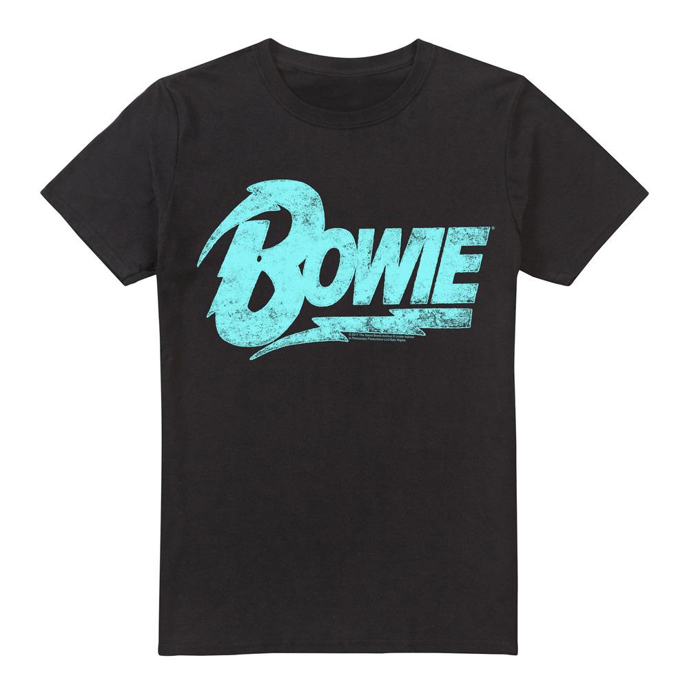 Black - Front - David Bowie Mens Logo T-Shirt