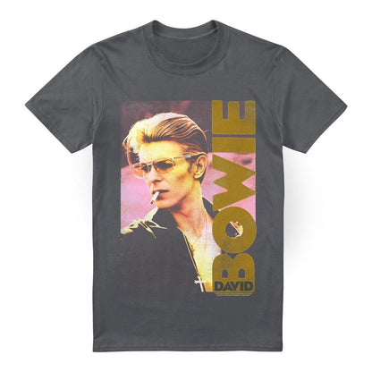 Charcoal - Front - David Bowie Mens Smokin T-Shirt