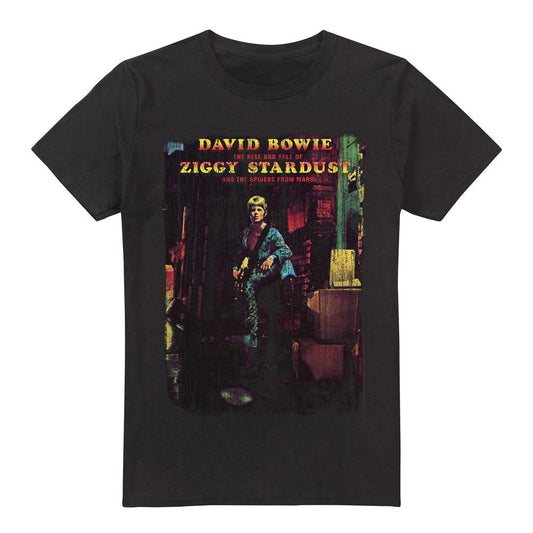 Black - Front - David Bowie Mens Ziggy Stardust Album T-Shirt