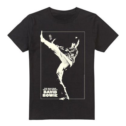 Black - Front - David Bowie Mens The Man Cover T-Shirt
