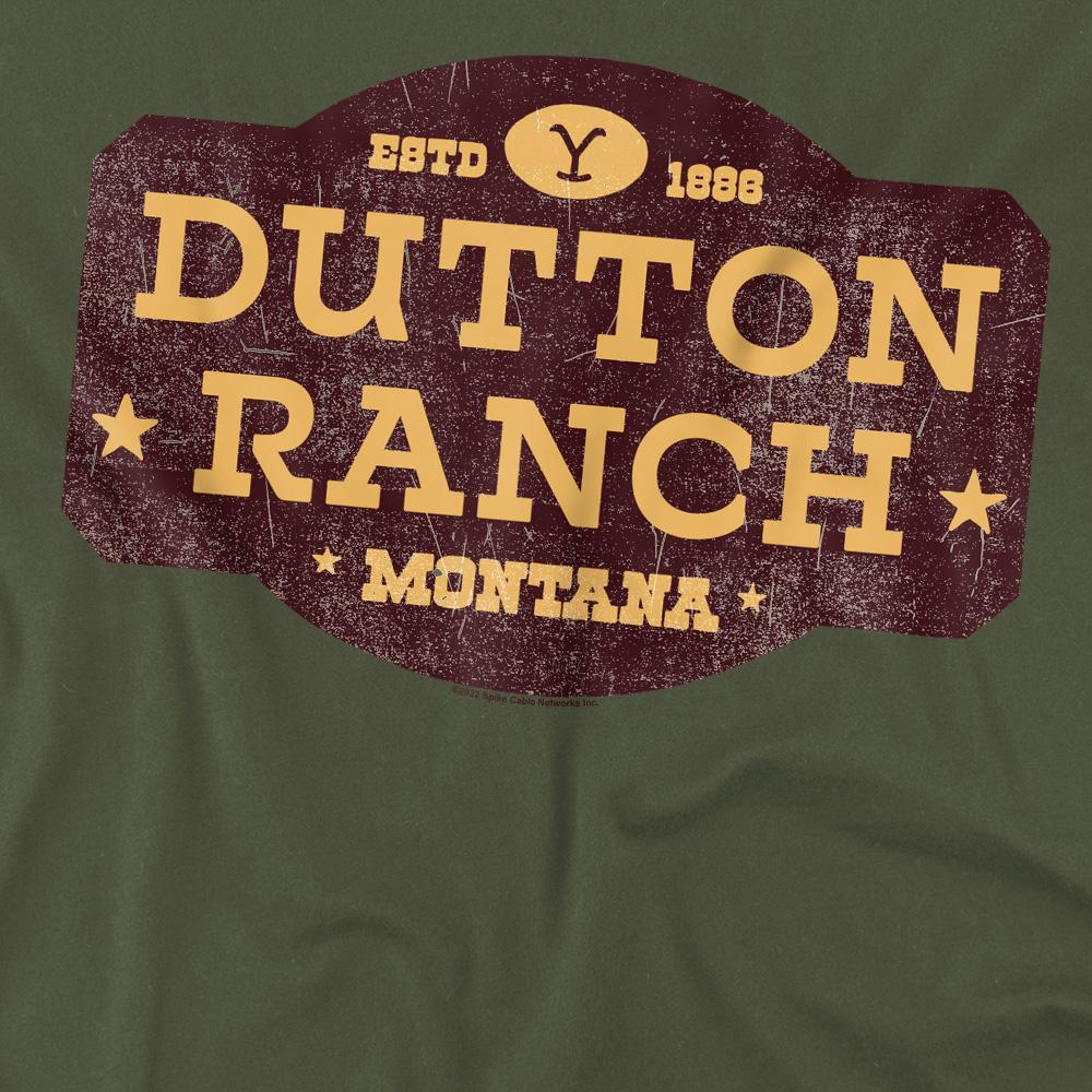 Athletic Heather - Side - Yellowstone Mens Dutton Ranch Distressed T-Shirt