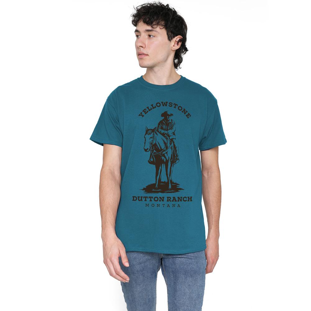 Slate - Side - Yellowstone Mens Dutton Ranch John Dutton T-Shirt