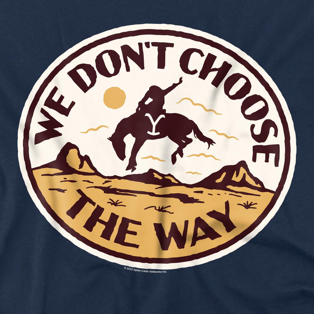 Navy - Pack Shot - Yellowstone Mens We Don´t Choose The Way Bucking Bronco T-Shirt
