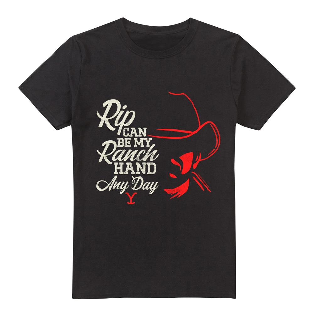 Black - Front - Yellowstone Mens Rip Can Be My Ranch Hand T-Shirt