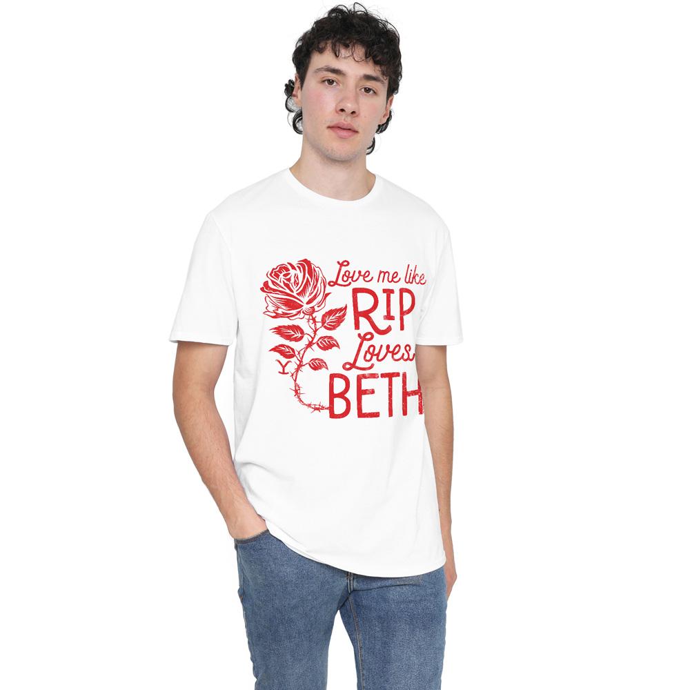 White - Lifestyle - Yellowstone Mens Love Me Like Rip Loves Beth T-Shirt