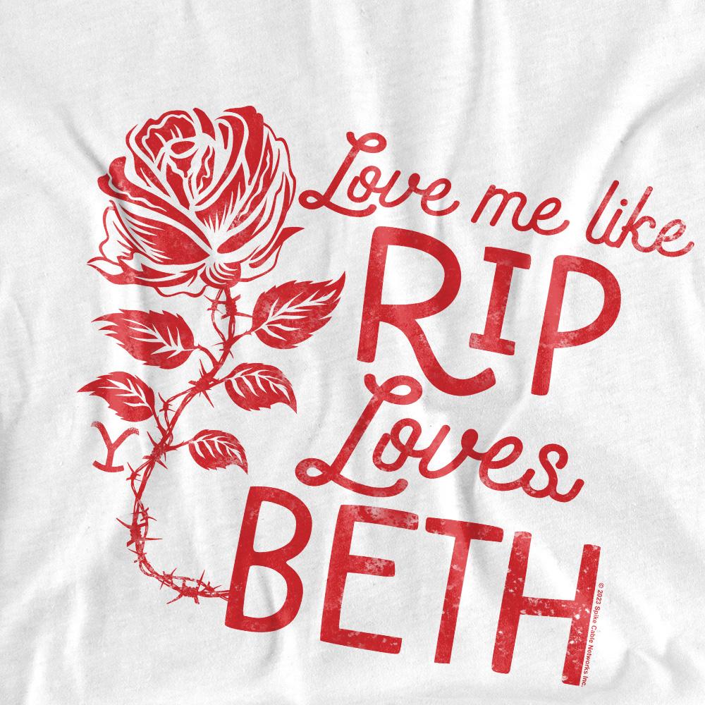 White - Pack Shot - Yellowstone Mens Love Me Like Rip Loves Beth T-Shirt
