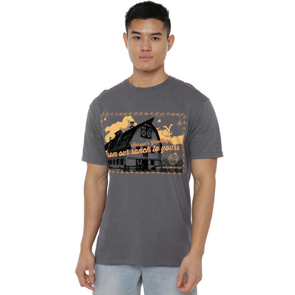 Charcoal - Lifestyle - Yellowstone Mens Seasons Greetings From The Yellowstone Christmas T-Shirt