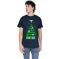Navy - Side - Star Trek: The Original Series Mens Christmas Tree T-Shirt