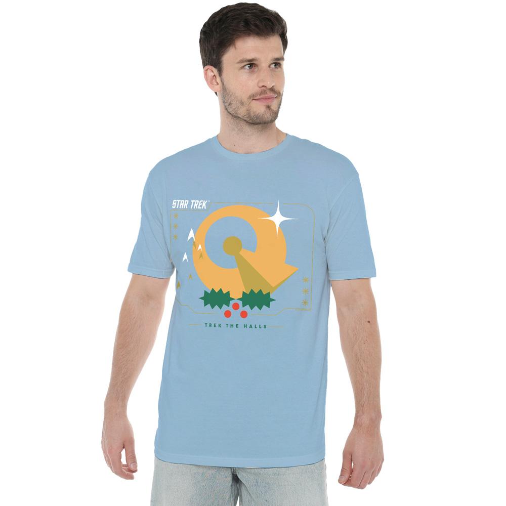 Light Blue - Lifestyle - Star Trek: The Original Series Mens Trek The Halls Christmas T-Shirt