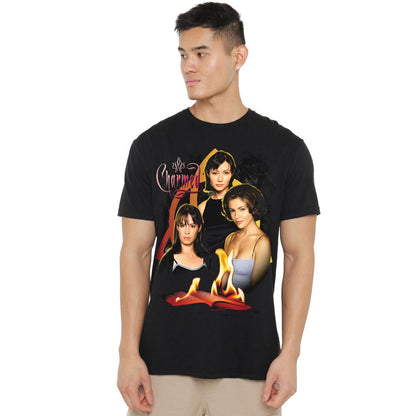 Black - Side - Charmed Mens Original Three T-Shirt