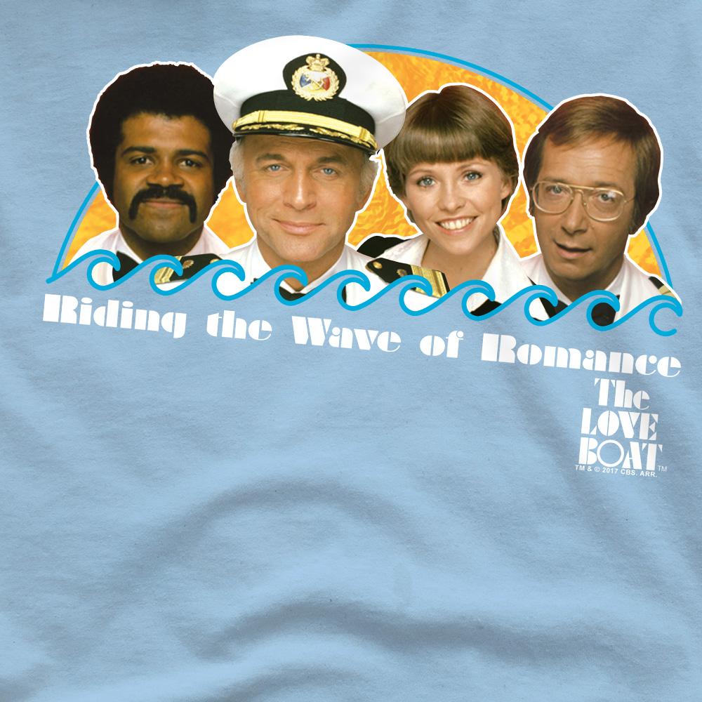 Light Blue - Pack Shot - The Love Boat Mens Wave of Romance T-Shirt