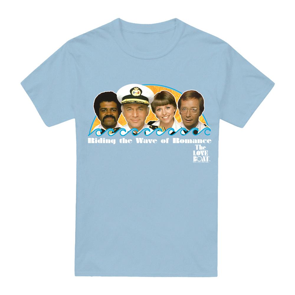 Light Blue - Front - The Love Boat Mens Wave of Romance T-Shirt