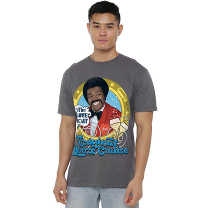 Charcoal - Side - The Love Boat Mens Original Booze Cruise T-Shirt