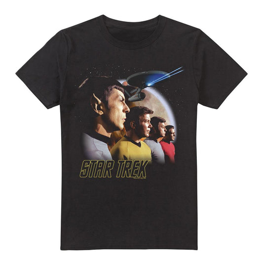 Black - Front - Star Trek Mens Forward to Adventure T-Shirt