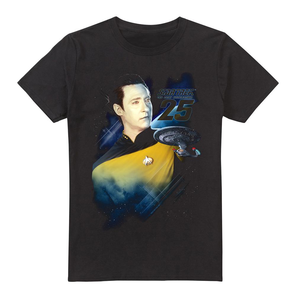 Black - Front - Star Trek Mens 25th Data T-Shirt