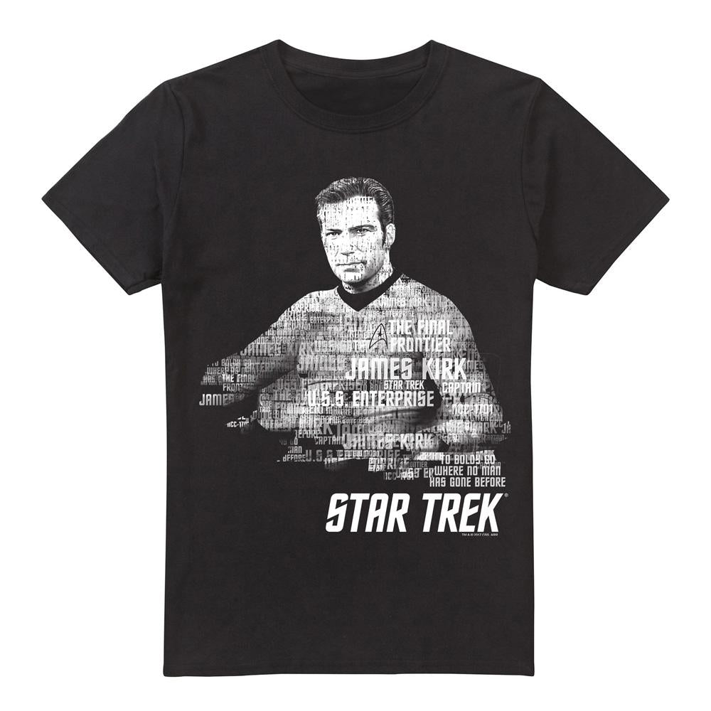 Black - Front - Star Trek Mens Words Captain Kirk T-Shirt
