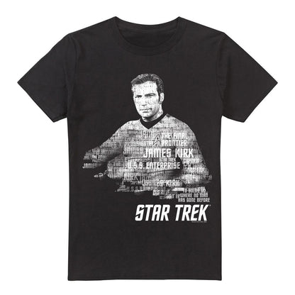 Black - Front - Star Trek Mens Words Captain Kirk T-Shirt