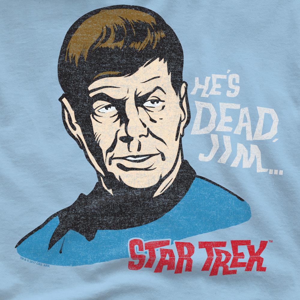 Light Blue - Pack Shot - Star Trek Mens He´s Dead Jim T-Shirt