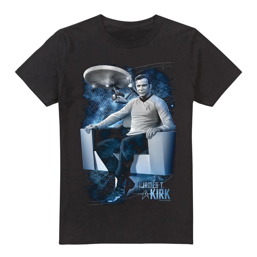 Black - Front - Star Trek Mens Captain´s Chair T-Shirt