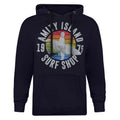 Navy - Front - Jaws Mens Amity Surf Shop Hoodie
